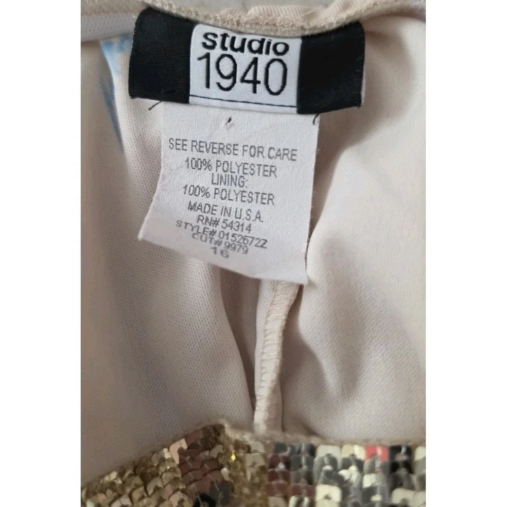 Studio 1940 Y2K Hollywood Glamour  Ruched Halter Formal Evening Whimsigoth SZ 16